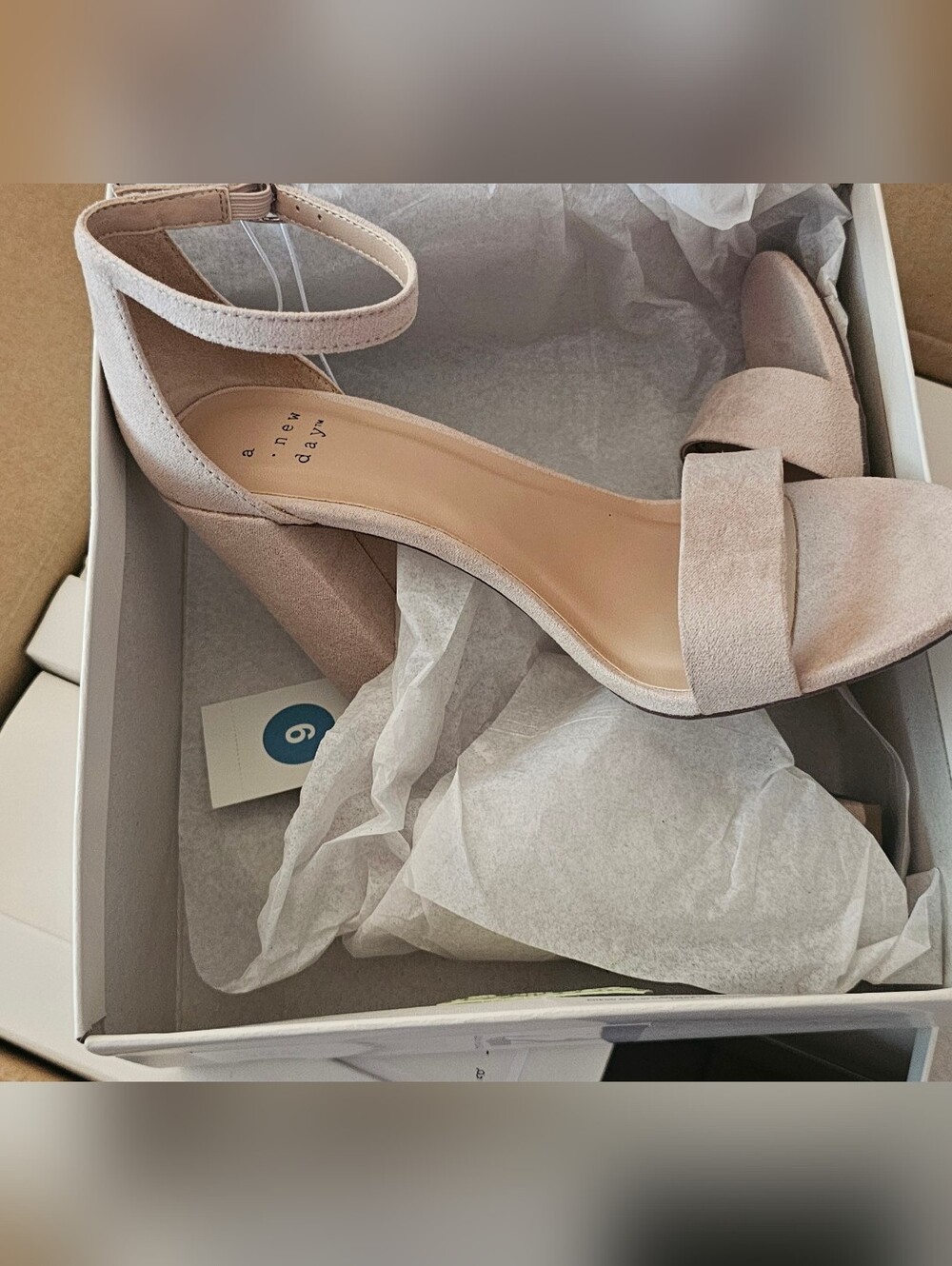 Open-Toe Ankle Strap Block Heel Sandal - Blush